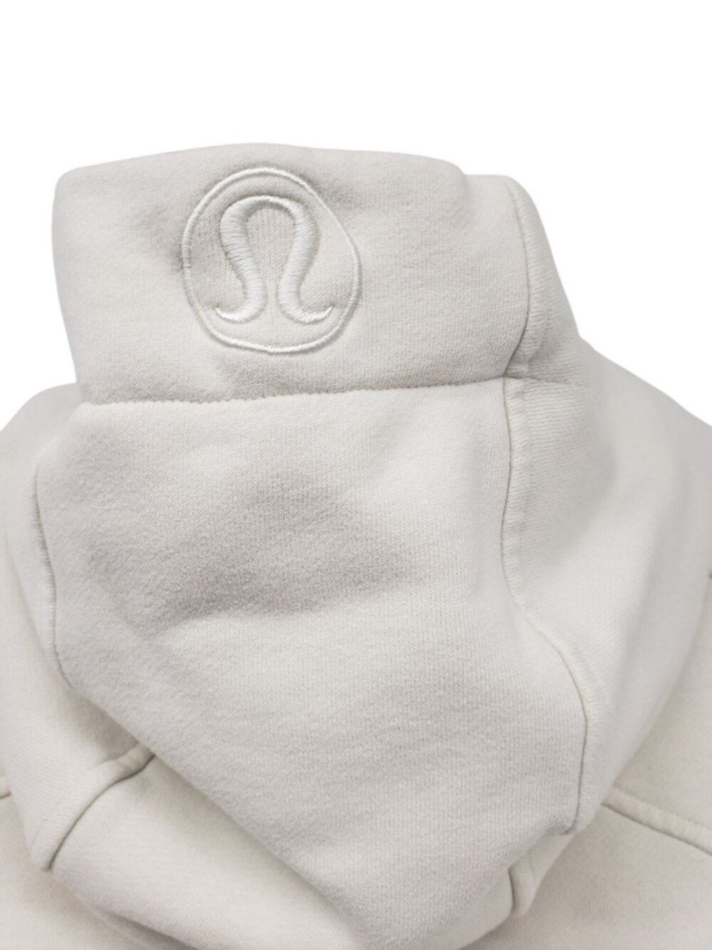 Lululemon Scuba Full-Zip Cropped Hoodie Bone Cream Minimal Neutral - Picture 10 of 16
